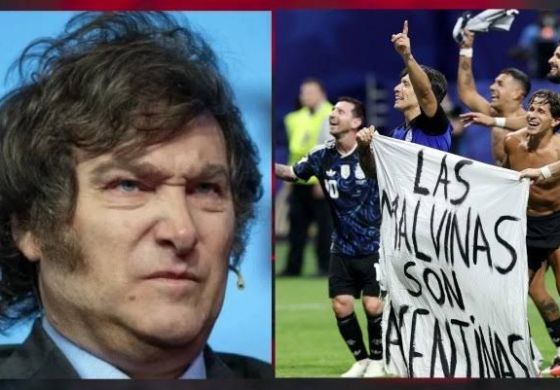 Milei dijo que los jugadores de la selección fueron 'imprudentes' por mostrar la bandera de Malvinas