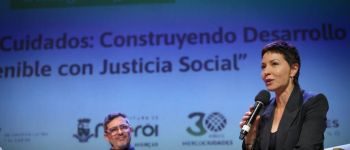 Mayra Mendoza encabezó el panel de diálogo regional de mercocuidades